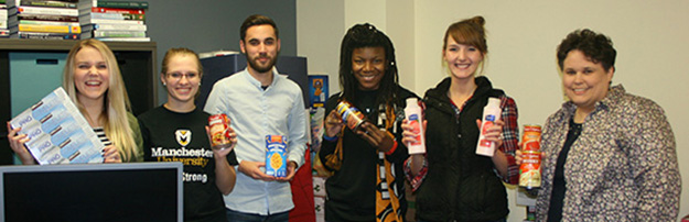 From left, students Jordan Elick, Nicole Dombek, Ethan Foster, Emily Anderson, Cassy Dibley and Professor Jen Lutz.