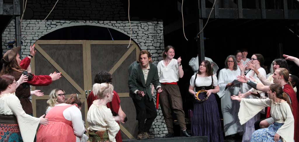 Scene from Manchester University's production of the Hunchback of Notre Dame