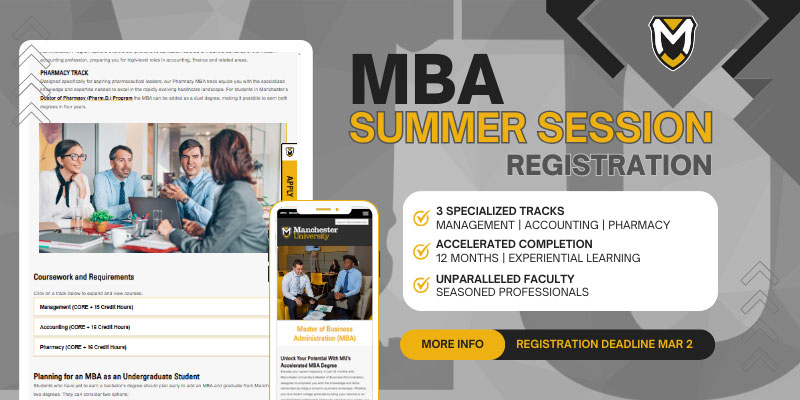 Join the MBA program at Manchester University