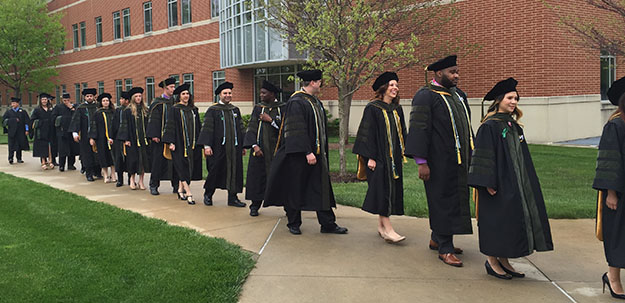 Pharmacy and Master of Athletic Training candidates move toward Cordier